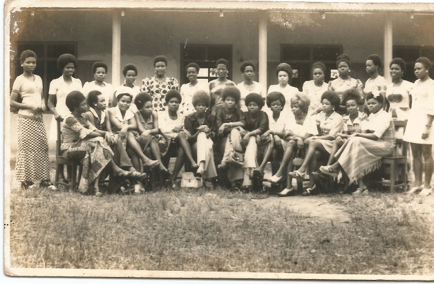 Achina High School Female Finalist in 1975. Rose sitting 6th from left