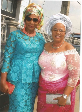 Odiche poses with one of her daughters from another mother Mrs. Ify Ken Obi