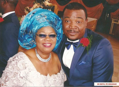 Odiche and Ifeanyi at his wedding