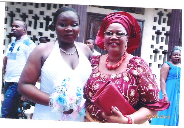 Mummy with Nneka at Nneka’s wedding