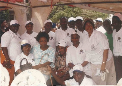 Rose with her colleagues at an event in Lagos