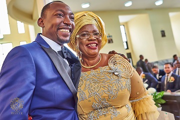Mummy and her son-in-law, Chiedu