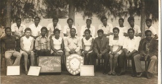 Rose, 6th from left with Achina High School Dramatic Society 1974