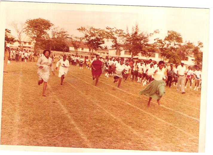 Athletic Rose taking second place at a teachers’ race in the 80s