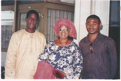 Mummy with 2 of her sons from other mothers Uche Obiagba and Chisom Mbakogu