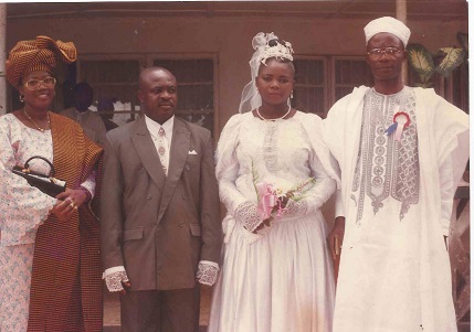 Daddy and mummy at Basil & Chinwe’s wedding