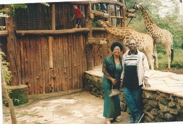 Dr. Don Okpala & Odiche at Naiorbi Giraffe Centre