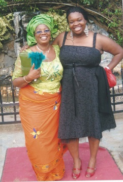 Aunty Rose with Ijeoma Okpala at a wedding